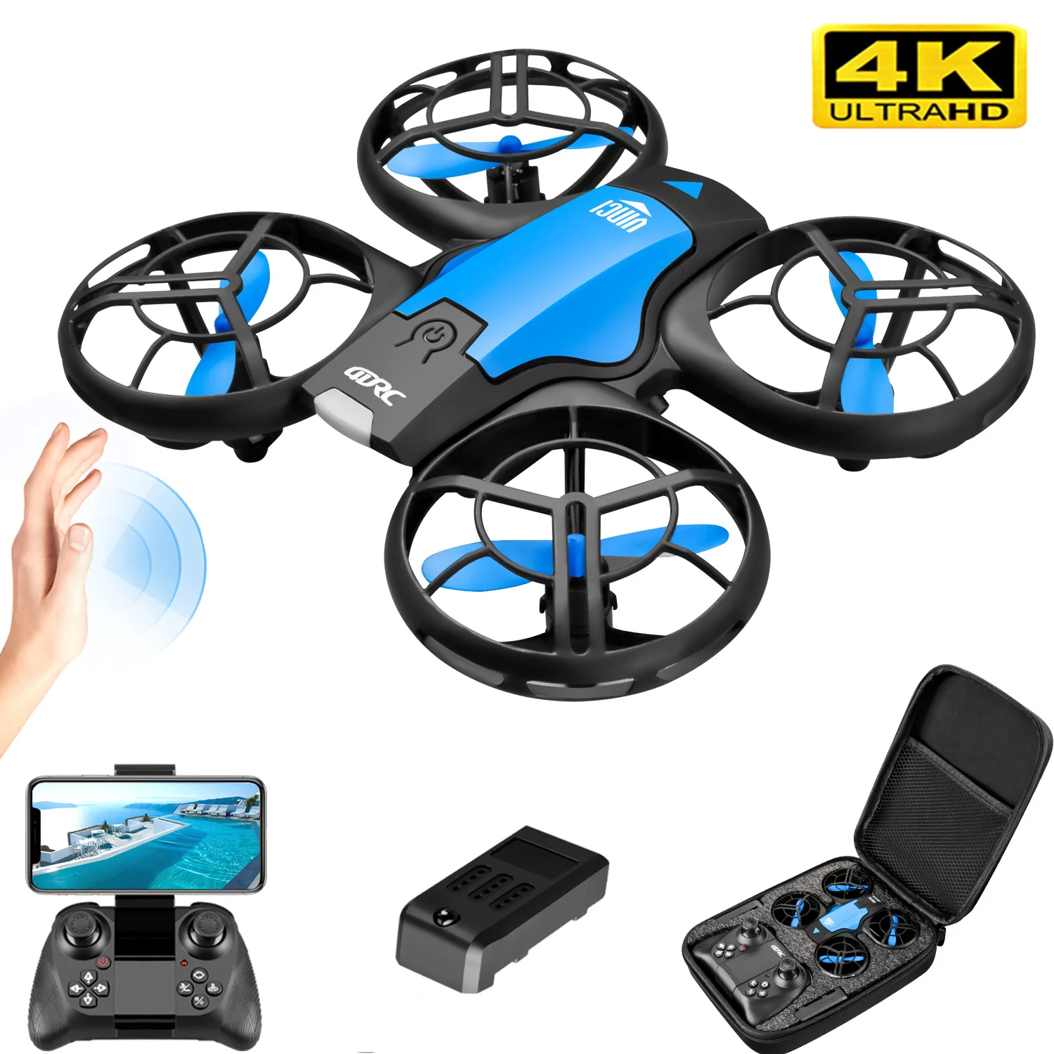 Rc Helicopter Case - Novo Mini Drone V8 4K Profissional