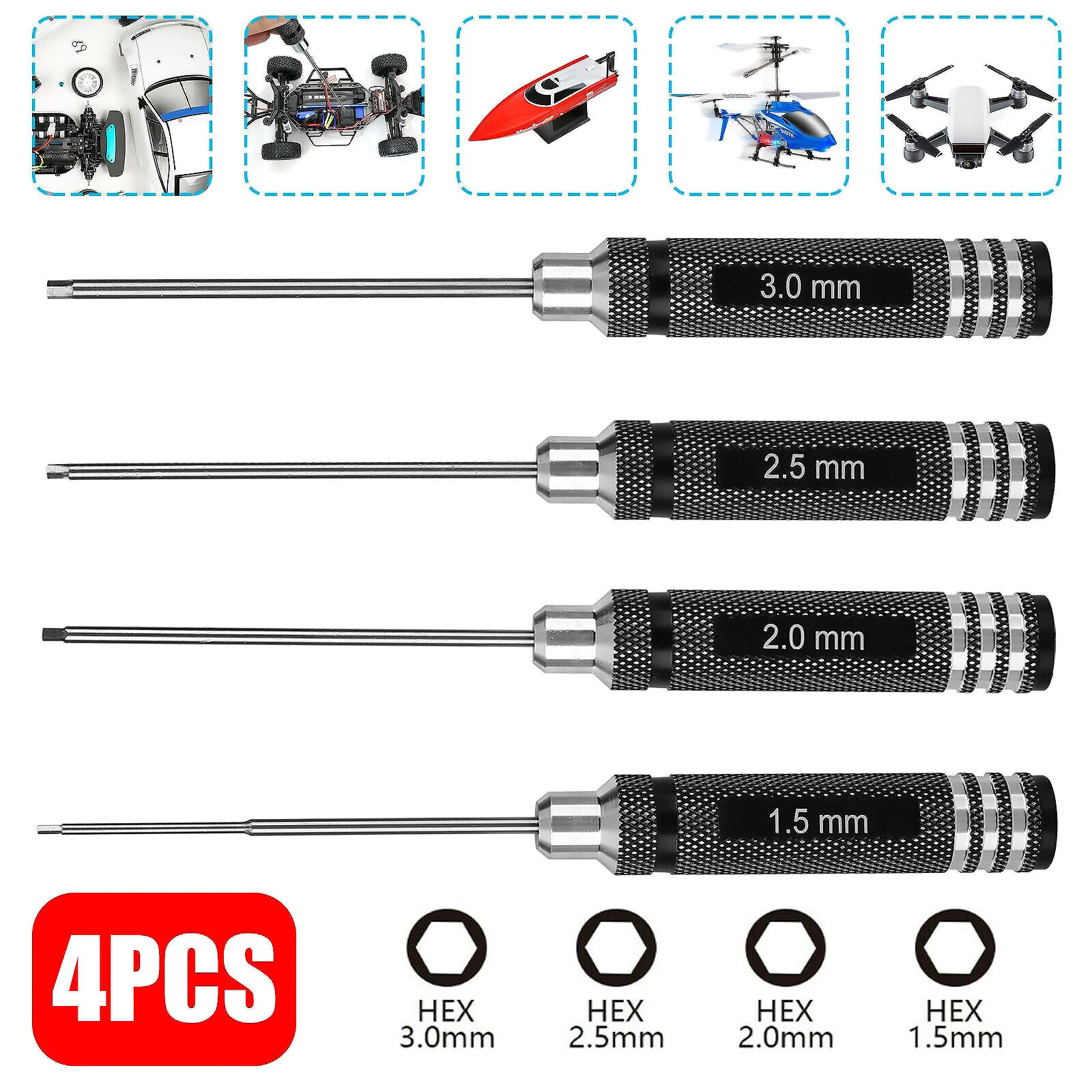 Rc Helicopter Tool Kit - 4 pçs/lote rc ferramentas hex porca